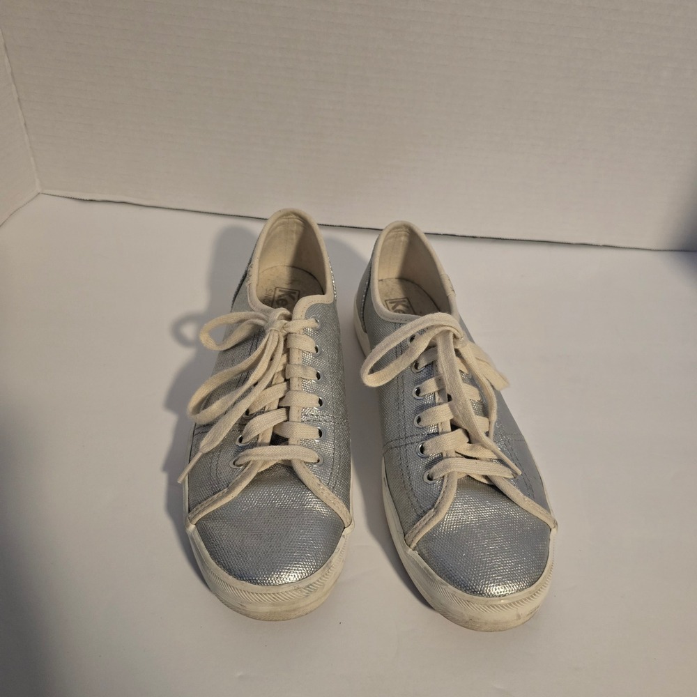 Keds Triple Kick Metallic Silver Platform Sneakers Ortholite Low Top Shoes